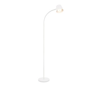 Weiße Brilo Akku-Stehleuchte Cielo mit Touchdimmer. Moderne LED-Stehlampe für Innenräume.