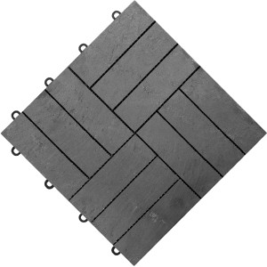 Florco Naturstein Klickfliese Stone Schiefer, 30x30cm, Ansicht von oben.