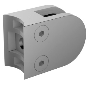 Glashalter Edelstahl V2A 50 mm x 40 mm für Rohr Ø 42,4 mm 2 Stück