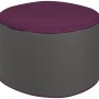 Sitting Point Hocker DotCom in Aubergine und Grau, runder Sitzsack für Indoor & Outdoor.