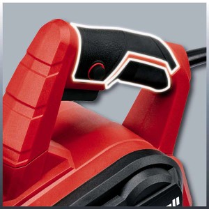 Detailaufnahme des ergonomischen Griffs am Einhell Elektrohobel TC-PL 750.