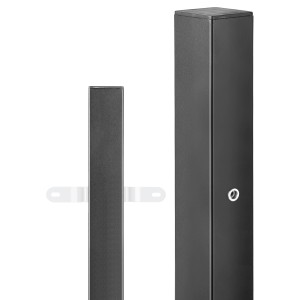 Zaun-Mittelpfosten Chaussee, 150cm, Alu, Schwarz Matt. Zubehör für Zaunbau & Sichtschutz.
