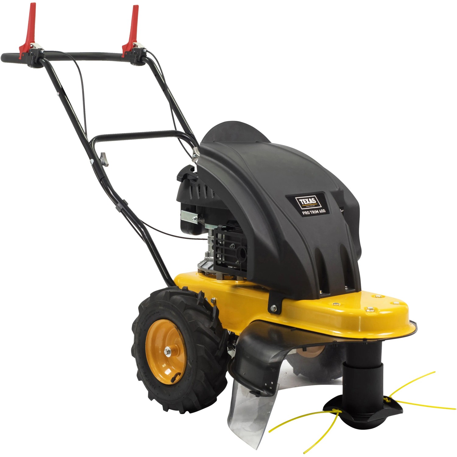 Texas Benzin-Unkrautbürste Pro Trim 600TR, gelb/schwarz, für Gartenarbeiten und Unkrautentfernung.