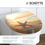 Schütte WC-Sitz Sea Star mit Strandmotiv, Absenkautomatik und Schnellverschluss.