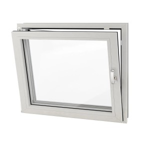 Roro Fenster Eco Kunststoff-Profil Weiß 80 cm x 50 cm DIN L