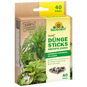 Neudorff Düngesticks Azet für Grünpflanzen, 40 Stück, für gesundes Wachstum.