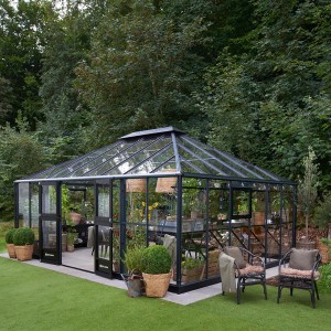 Juliana Gewächshaus Grand Oase 25 Schwarz-Anthrazit