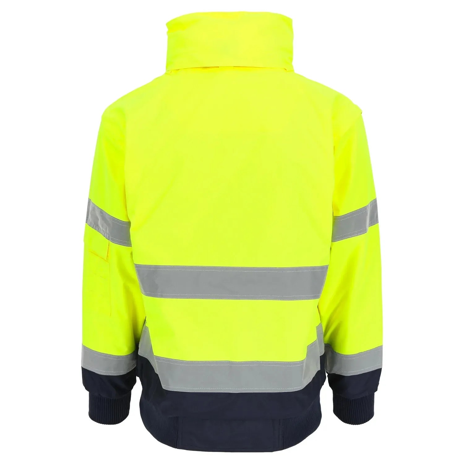 Herock Hochsichtbare Jacke Tarvos, gelb/marineblau, Gr. S, Arbeitskleidung mit Reflektoren.