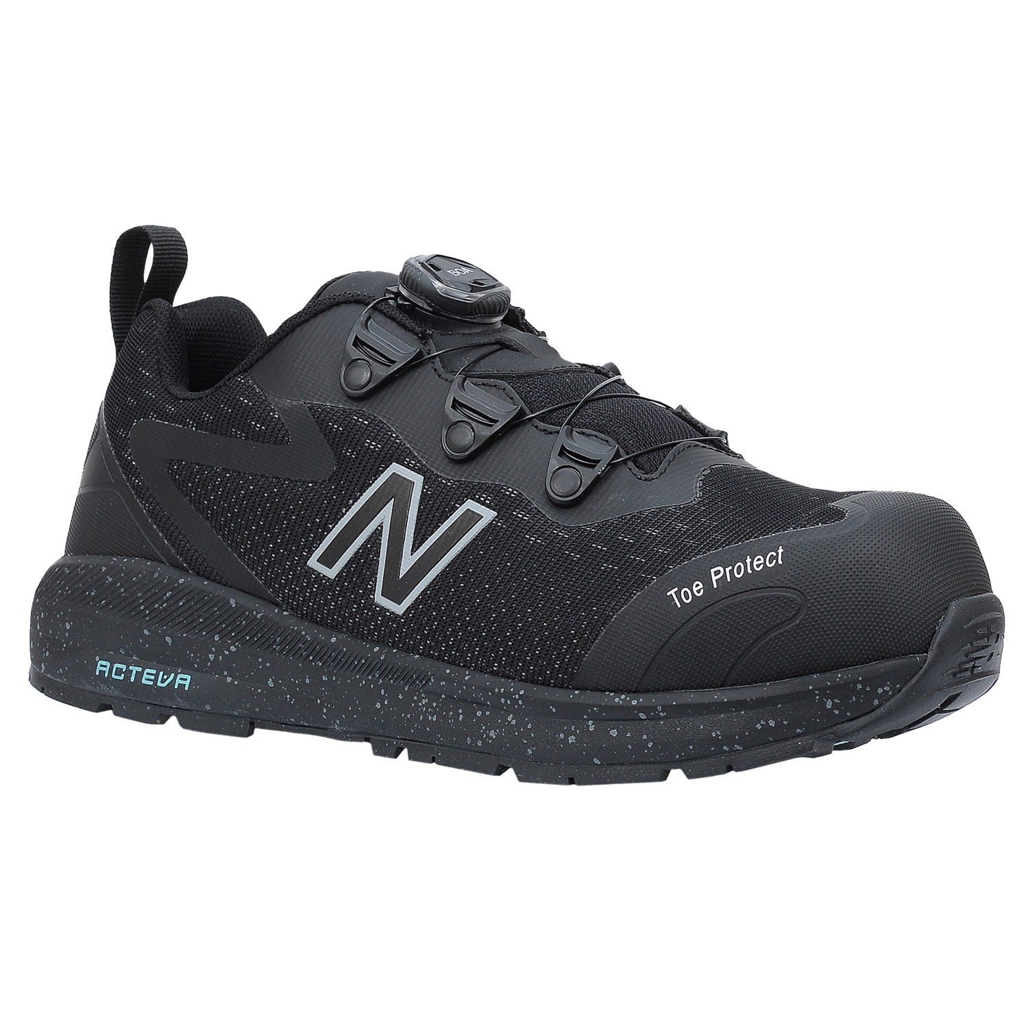 New Balance Logic BOA S1 PL Sicherheitsschuh für Damen, schwarz-blau, mit BOA Fit System.