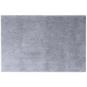 Anthrazitfarbener Spirella Elements Badteppich, 60x90 cm, aus Baumwolle. Flauschiger Badvorleger.
