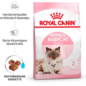 Royal Canin Mother & Babycat Katzenfutter, 2kg Packung für Mutterkatzen und Kitten.