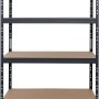 Ar Shelving Schwerlast-Steckregal, anthrazit, 4 Böden, 180x120x45cm. Ideal für Keller, Garage oder Werkstatt.