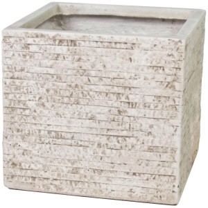 Beiger M Collections Pflanzkasten Utah Cubi, 35x35 cm, für Innen- und Außenbereich.