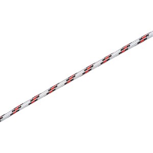 Schotleine, Ø 8 mm, weiß-rot-schwarz, Meterware. Vielseitiges PP-Seil für Haushalt, Werkstatt und Freizeit.