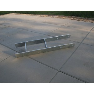 Karibu Pfostenanker H-Form, 12x12x60cm, Stahl verzinkt für Pavillon und Carport.