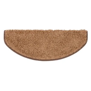 KARAT Shaggy Stufenmatte Barcelona Halbrund 23,5 x 65 cm Hellbraun