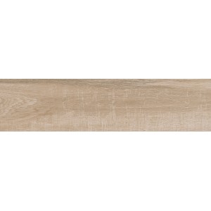 Bodenfliese Feinsteinzeug, matt glasiert, 60x15 cm, Holzoptik Walnuss für Innen- & Außenbereich.