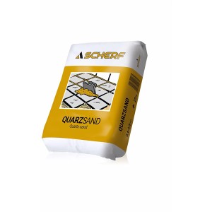 Sack Quarzsand Beige, 25 kg, Körnung 0,4-0,8 mm, für Bau, Haus und Garten.