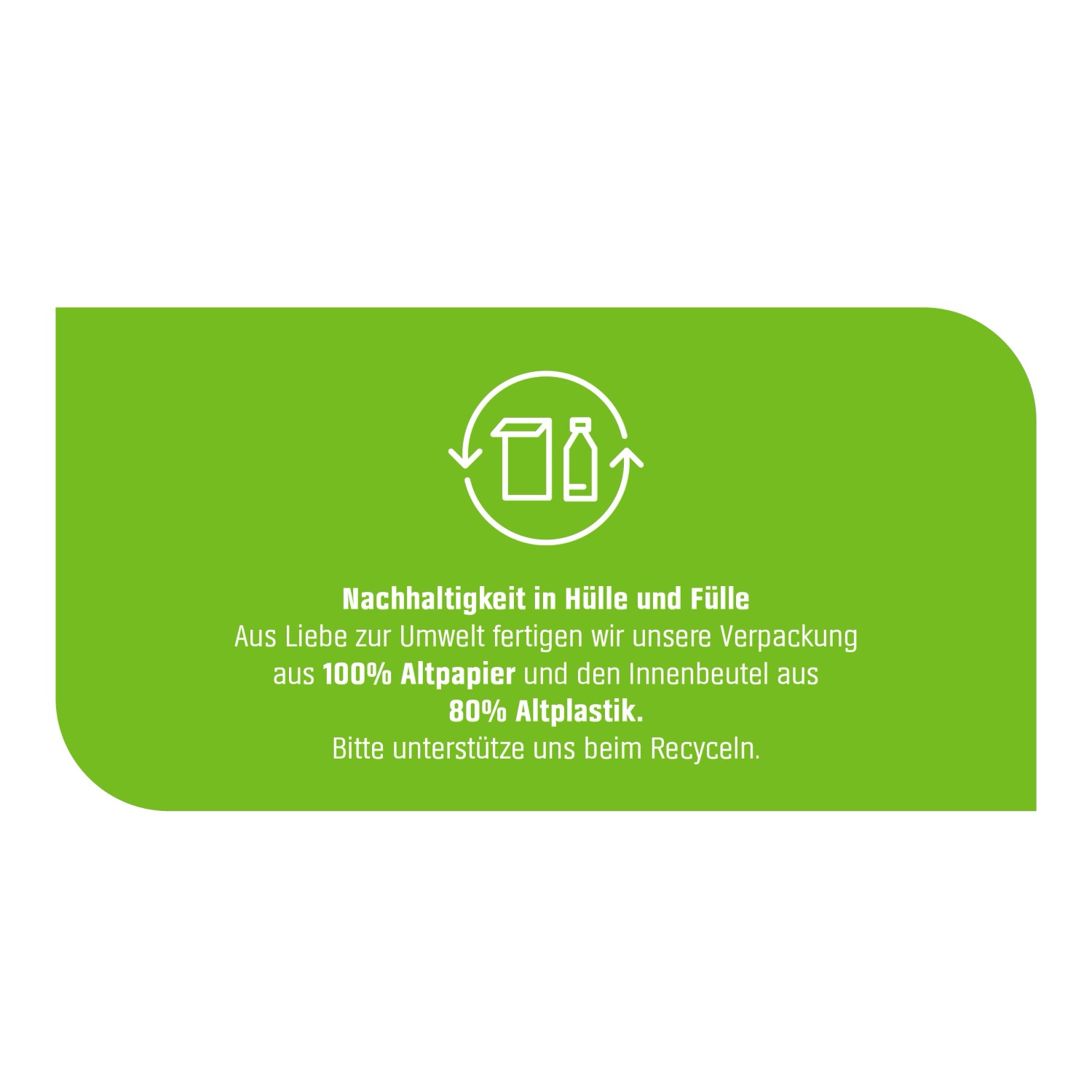 Nachhaltige Verpackung des BIO Tomaten- und Kräuterdüngers von GROW by OBI.