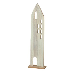 Dekoaufsteller Halvar von Boltze Home, 25 cm, aus hellem Holz im modernen Haus-Design.