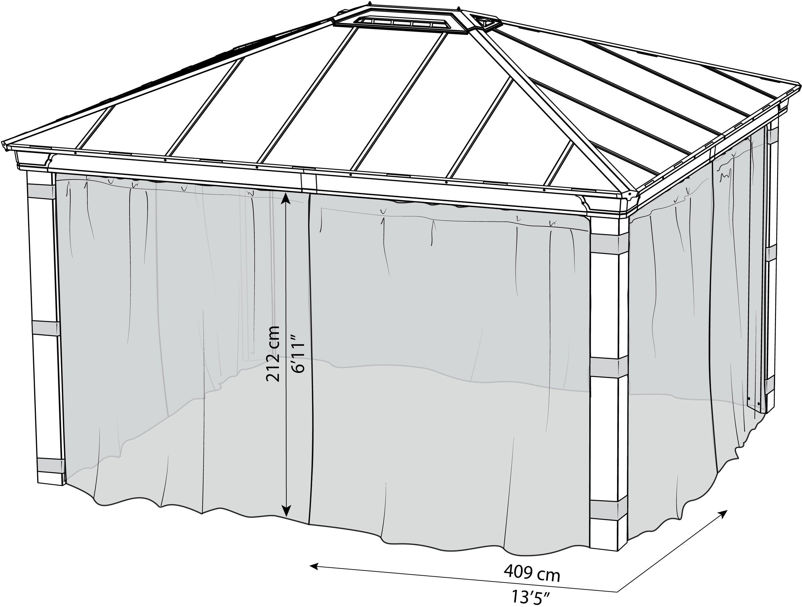 Palram Canopia Insektenschutz für Pavillon Dallas 4300 kaufen bei OBI