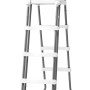 Leiter für Intex Frame Pool Set Prism Greywood, Stahlrahmen mit weißen Stufen.
