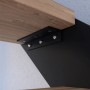 Treppe Kos 14 Stufen Eiche Rustik Natur 107 cm Design-Geländer Schwarz FSC®_4