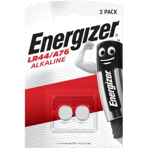 Energizer A76 LR44 Knopfzellen 1,5V, 2er-Pack, Alkaline-Batterien für Elektronikgeräte.