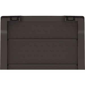 Detailansicht der braunen Duramax Durabox 270L Universalbox mit Deckel und seitlichen Elementen.