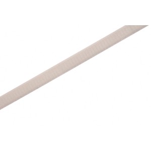 Weißes, selbstklebendes Klettband als Meterware, 20 mm breit.