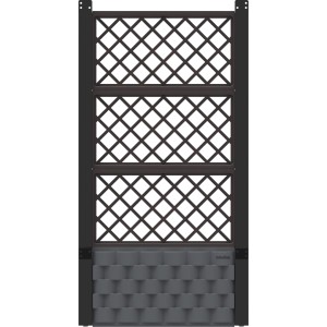 Duramax Rankkasten mit Gitter in Anthrazit, 55x131x55 cm. Pflanzkübel für Garten und Terrasse.
