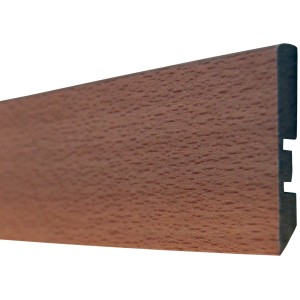 Sockelleiste Buche gedämpft, 56 mm hoch, Holzstruktur, für einen harmonischen Bodenabschluss.