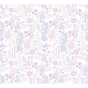 Vliestapete Blumen Kinderzimmertapete Lila Rosa FSC®