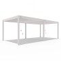 Freistehende Weide Deluxe Alu Pergola 3,6x7,2m in Ivory Sand mit verstellbarem Lamellendach.