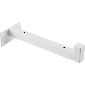 Weiße Metall-Konsole im Industrial-Stil, 22,2 cm lang, für Regalböden bis 20 cm Tiefe.