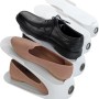 Wenko Schuhhalter 4er-Set in Weiß, zur platzsparenden Schuhaufbewahrung im Schrank.