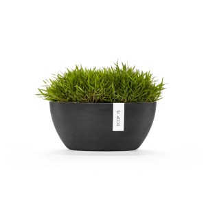 Ecopots Pflanztopf Sofia+WasBeh Dunkelgrau 30 cm