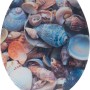 Wenko WC-Sitz Muschel 3D MDF FSC®, Motiv: Viele bunte Muscheln.