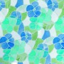 Transparente Klebefolie d-c-fix Lisboa blau mit Blumenmuster, 200x45cm.