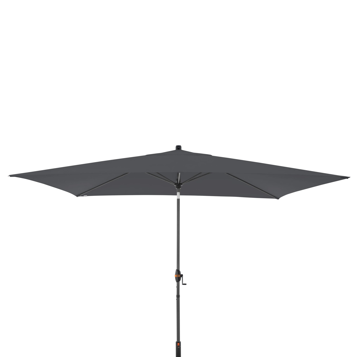 Doppler Mittelmastschirm myZone Auto Tilt, ca. 300x200 cm, anthrazit, mit Kurbel und Auto-Tilt Funktion.
