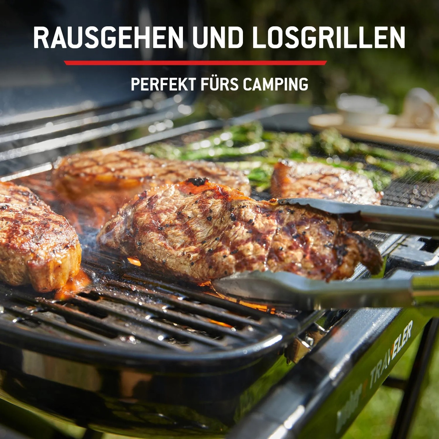 Weber Camping-Gasgrill Traveler 1 Brenner & Rollwagen Schwarz kaufen bei OBI