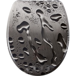 baliv WC-Sitz Lavayen mit Tropfenmotiv, Absenkautomatik und Duroplast.