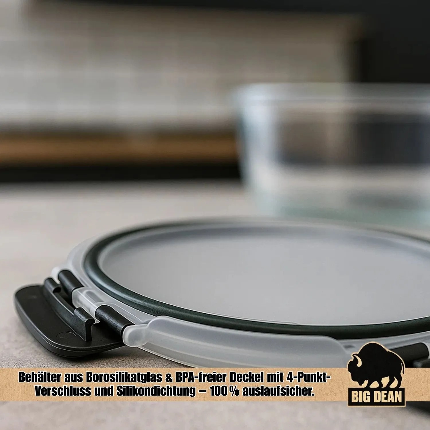 BigDean Glasbehälter mit Deckel in 3 Größen Mikrowellengeschirr Glas Meal Prep Container aus Glas Runde Glasbehälter Mikrowellengeschirr Glas_7