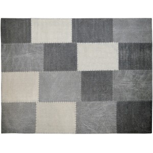 Kayoom Teppich Lyrical, 80x150 cm, Multicolor-Grau, Vintage-Look mit Patchwork-Design.