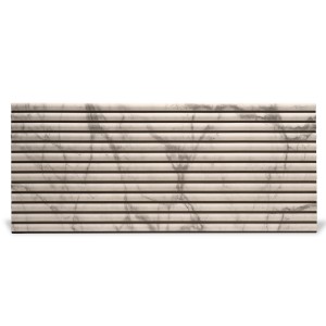 Rebel of Styles Verblender UltraLight Linari Round HD 116 cm x 50 cm Marble Weiß