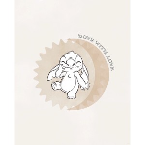 Komar Wandbild Disney Lilo & Stitch, Move with Love, 40x50 cm. Dekoratives Bild für Kinderzimmer.