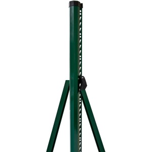 Grüne H+S Ecksäule Oktavia, 100 cm, für Zaunbau und Sichtschutz.