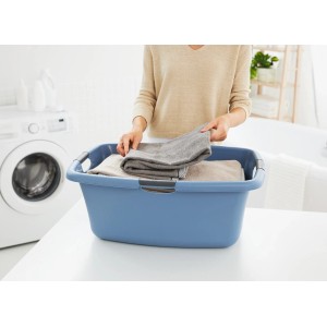 Rotho Wäschewanne Flowers 50 l Horizontblau