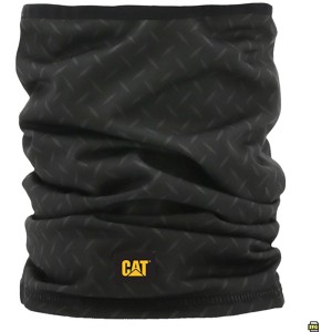 Schwarzer Cat Schlauchschal Diamond mit Riffelblechoptik, Arbeitskleidung für kalte Tage.