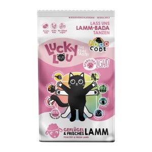 Lucky Lou Katzen-Trockenfutter Light Geflügel & Lamm, 1,7kg Packung. Diätfutter für sterilisierte Katzen.